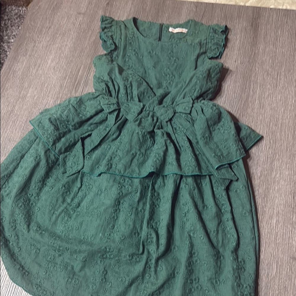 Chic Kids Dress in Forest Green